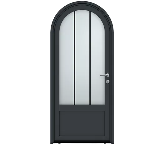 Porte d'entrée bois / aluminium - Elisia Cintrée
