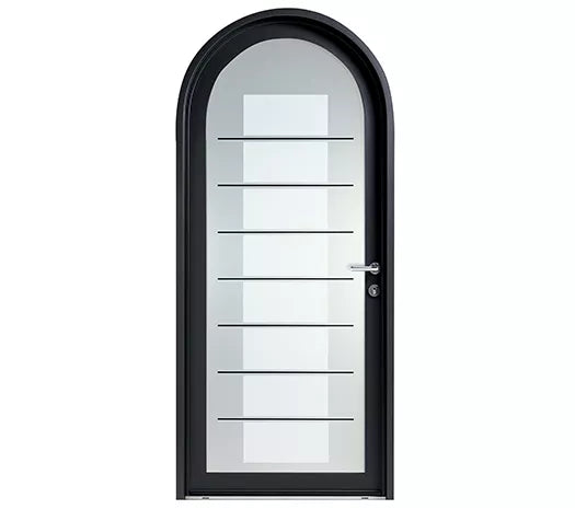 Porte d'entrée bois / aluminium - Epona Cintrée