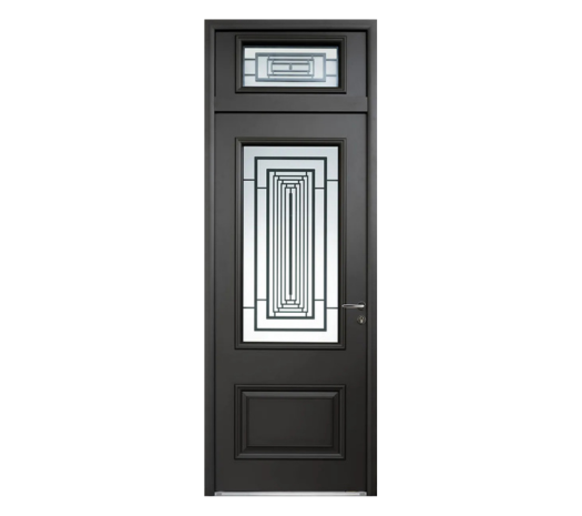 Porte d'entrée bois / aluminium - Fusiona