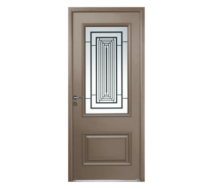 Porte d'entrée bois / aluminium - Fusiona