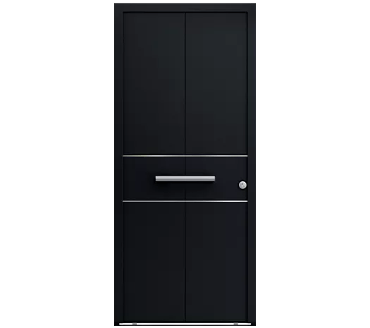 Porte d'entrée bois / aluminium - Médiane