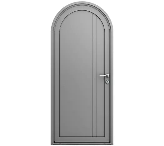 Porte d'entrée bois / aluminium - Mérion Cintrée