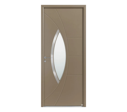 Porte d'entrée bois / aluminium - Nuwood