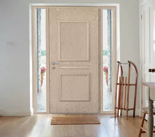 Porte d'entrée bois / aluminium - Orme